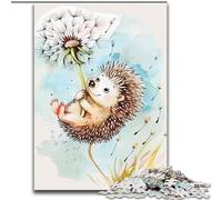 Puzzle da 1000 pezzi per adulti, bellissimi puzzle di ricci acquerellati in cartone, rompicapo impegnativo per adolescenti, divertente serata di giochi in famiglia, 1000 pezzi(26x38cm)