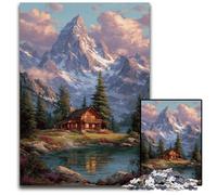 Puzzle da 1000 pezzi per adulti,bellissimi puzzle in legno a forma di baita,perfetti come regali per la decorazione della casa,giocattolo stimolante per la famiglia,perfetto per le serate di gioco