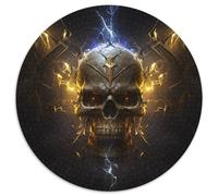 Puzzle da 1000 pezzi per adulti, bellissimi puzzle rotondi a forma di teschio, rompicapo e decorazioni per la casa, regalo perfetto per le feste, 67,5x67,5 cm