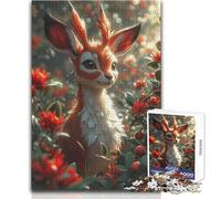 Puzzle da 1000 pezzi per adulti,bellissimo cartone animato di gazzella,accogliente e rilassante,divertimento per il tempo libero,vestibilità perfetta,giocattolo di alta precisione,dimensioni 38x26cm
