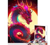 Puzzle da 1000 pezzi per adulti bellissimo drago cinese giocattoli antistress regali di Babbo Natale segreto giochi educativi Ogni pezzo è unico Dimensioni: 50x75cm