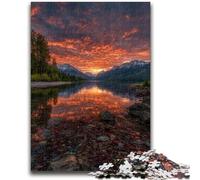 Puzzle da 1000 pezzi per adulti Bellissimo fiume di montagna 1000 pezzi per adolescenti, rafforza l'amore tra coppie dai 14 anni in su (26x38cm)