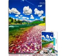 Puzzle da 1000 pezzi per adulti Bellissimo fiume di montagna, giocattoli educativi per l'apprendimento Giochi per famiglie Migliora l'amore tra coppie 50x75cm