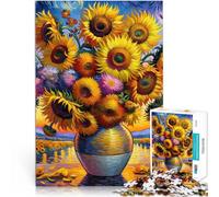 Puzzle da 1000 pezzi per adulti bellissimo girasole Giocattolo educativo intellettuale decomprimente Migliorare l'amore tra le coppie 38x26cm