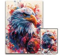 Puzzle da 1000 pezzi per adulti,bellissimo puzzle impossibile raffigurante un'aquila,per adulti,per adolescenti e ragazzi,ideale come regalo di compleanno e per le feste,26X38CM/10,23x14,96 pollici.