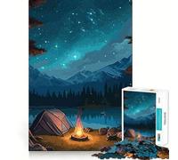 Puzzle da 1000 pezzi per adulti,bellissimo tema "Campeggio notturno",con intagli precisi,gioco creativo per sviluppare le capacità artistiche,ideale per il tempo libero e come di Natale rilassante
