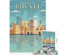 Puzzle da 1000 pezzi per adulti "Benvenuti in Israele" Gioco impossibile Educativo Giocattolo educativo Lista dei desideri con Babbo Natale (38x26cm)