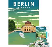 Puzzle da 1000 pezzi per adulti Berlino Germania viaggi arte giochi educativi giocattoli didattici regali per compleanni un'opera d'arte (dimensioni 38x52cm)