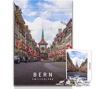 Puzzle da 1000 pezzi per adulti Berna, serata di divertimento e giochi in famiglia, ma anche un'opera d'arte divertente e umoristica, formato regalo 50x75cm