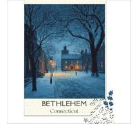 Puzzle da 1000 pezzi per adulti Bethlehem Connecticut | Migliora la memoria Allena la mente e le mani con pezzi a incastro di forme casuali 50x75cm