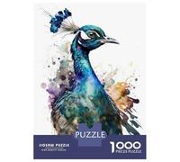 Puzzle Da 1000 Pezzi Per Adulti Bird Peacock Watercolor Puzzle Per Adulti Gioco Rompicapo Difficile Sfida Educativa Difficile 52x38cm/1000pcs