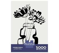 Puzzle Da 1000 Pezzi Per Adulti Black And White Floral Still Life Puzzle Per Adulti Giochi Rilassanti Antistress Interazione Genitore-figlio 38x26cm/1000pcs