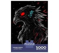 Puzzle Da 1000 Pezzi Per Adulti Black Bird with Red Eye Puzzle Per Adulti Gioco Rompicapo Assemblaggio Di Modelli Difficile E Impegnativo 70x50cm/1000pcs