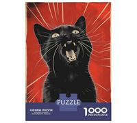 Puzzle Da 1000 Pezzi Per Adulti Black Cat Propaganda Puzzle Gioco Rompicapo Decorazione Perfetta Regalo Di Compleanno, Regali, 38x26cm/1000pcs