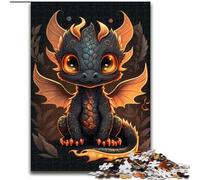 Puzzle da 1000 pezzi per adulti "Black Dragon Baby" Puzzle impossibili per adulti, dimensioni 38x26cm, ideali per divertimento in famiglia, relax e regali per le feste