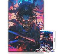 Puzzle da 1000 pezzi per adulti Blaze of The Demon Samurai Rilassante Tempo libero Preciso Interblocco Precisione Giocattolo Dimensioni 38x52cm