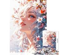 Puzzle da 1000 pezzi per adulti Blossom Serenity︰ Ritratto etereo di natura e grazia Decorazione per la casa Giocattoli Opera d'arte Regalo Gioco educativo Divertimento a casa Attività 38x26cm