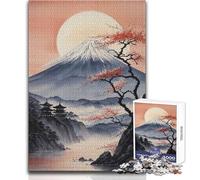Puzzle da 1000 pezzi per adulti Blossoming Beauty di Fuji, accogliente e rilassante, divertimento per il tempo libero, vestibilità perfetta, alta precisione, dimensioni 50x75cm
