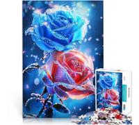 Puzzle da 1000 pezzi per adulti Blu e rosso Giocattoli che creano dipendenza e sfidano l'intelligenza del cervello Un'opera d'arte 38x26cm
