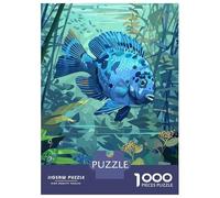 Puzzle Da 1000 Pezzi Per Adulti Blue Fish in Aquatic Plants Puzzle Rompicapo Gioco Di Logica Gara Di Velocità Manuale Ottimo Regalo Per I Giocatori 38x26cm/1000pcs