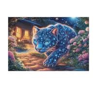 Puzzle Da 1000 Pezzi Per Adulti Blue Leopard Galaxy Starry Sky 75x50cm Alto Livello Di Difficoltà Stimolante Ottimo Per Giocatori Avanzati Forte Senso Di Realizzazione