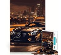 Puzzle da 1000 pezzi per adulti BMW AMG GT Stealth Edition,design pulito,gioco di logica,gioco di inattività,decorazione natalizia 38x52cm