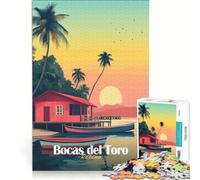 Puzzle da 1000 pezzi per adulti Bocas Del Toro Tramonto, Giocattolo Decorazione da Parete, Difficile, Compleanno e Natale 38x52cm
