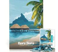 Puzzle da 1000 pezzi per adulti "Bora Bora,Paradiso Tropicale",gioco a incastro,idea regalo per stimolare la mente,momento di relax,divertimento per il compleanno 50x75cm