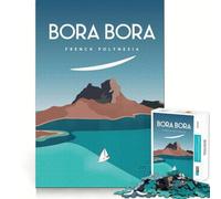 Puzzle da 1000 pezzi per adulti Bora Bora Perfect Edge Play,gioco stimolante per la mente,gioco di ozio,illustrazione di una scena natalizia 38x52cm