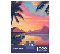 Puzzle Da 1000 Pezzi Per Adulti Bora Bora Sunset Puzzle Per Adolescenti Gioco Rompicapo Migliora La Memoria Sfida Educativa 38x26cm/1000pcs