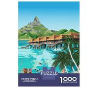 Puzzle Da 1000 Pezzi Per Adulti Bora Bora Travel Print Puzzle Per Adulti Gioco Rompicapo Assemblaggio Di Modelli Difficile E Impegnativo 70x50cm/1000pcs