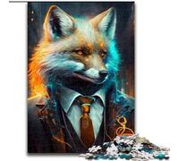 Puzzle da 1000 pezzi per adulti Boss Black Leopard Puzzle per adulti Interazione familiare e regalo divertente, design astratto vibrante Dimensioni: 38x26cm