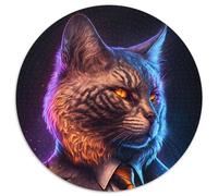 Puzzle da 1000 pezzi per adulti Boss Cat in Suit, puzzle fai da te impegnativo per appassionati, regalo perfetto per rilassarsi (67,5x67,5cm)