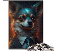 Puzzle da 1000 pezzi per adulti Boss Chihuahua Puzzle da 1000 pezzi per adulti Perfetto per decorare casa e ufficio, feste, compleanni e regali di Natale (dimensioni 26x38cm)