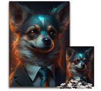 Puzzle da 1000 pezzi per adulti Boss Chihuahua Puzzle impegnativi Gioco interattivo per famiglie, Decorazione per la casa fai da te Sfida mentale Regalo 26X38CM/10,23x14,96 pollici