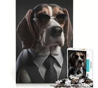 Puzzle da 1000 pezzi per adulti, Boss della Mafia Beagle, gioco rompicapo, attività divertenti da fare a casa, collezione d'artista, belle arti 38x26cm