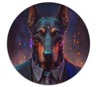 Puzzle da 1000 pezzi per adulti Boss Doberman Puzzle per adulti Decorazione colorata per la casa e gioco interattivo per famiglie, (67,5x67,5 cm)