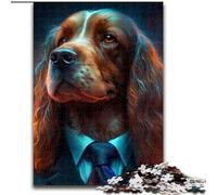 Puzzle da 1000 pezzi per adulti Boss Dog in legno, attività divertenti da fare a casa, regalo di compleanno, regali da viaggio 50x75cm per un gioco interattivo per famiglie
