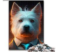 Puzzle da 1000 pezzi per adulti Boss Dog in legno, ideale per divertimento in famiglia, relax e regali per le feste, 50x75cm, perfetto per compleanni e feste