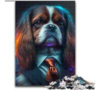 Puzzle da 1000 pezzi per adulti Boss Dog in legno, per adolescenti dai 14 anni in su, decorazione per la casa, 50x75cm, gioco educativo e divertente per interni