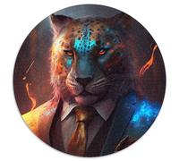 Puzzle da 1000 pezzi per adulti Boss Leopard, puzzle da 1000 pezzi, attività per la casa per feste, compleanni e serate di giochi in famiglia, 67,5x67,5 cm