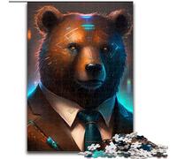 Puzzle da 1000 pezzi per adulti Boss Orso Bruno Puzzle per adulti 1000 pezzi Regalo per la casa, Gioco rompicapo (Dimensioni 26x38cm)