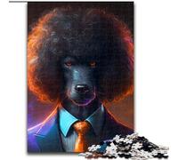 Puzzle da 1000 pezzi per adulti Boss Poodle Puzzle in cartone Perfetto per la casa o l'ufficio Decorazione, ideale regalo di Natale Dimensioni: 38x26cm