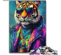 Puzzle da 1000 pezzi per adulti Boss Tiger, puzzle da 1000 pezzi impegnativo, rompicapo per serate di giochi in famiglia (dimensioni 26x38cm)
