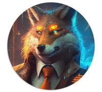 Puzzle da 1000 pezzi per adulti Boss Wolf Puzzle rotondi da 1000 pezzi per adulti Rompicapo e decorazione per la casa, regalo perfetto per le feste 67,5x67,5 cm