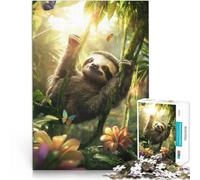 Puzzle da 1000 pezzi per adulti Bradipo nella foresta pluviale Allena il tuo cervello e le tue mani Gioco educativo per compleanno e Natale 52x38cm