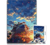 Puzzle da 1000 pezzi per adulti Bradipo Tramonto Sogno Rilassante e calmante Hobby da interno Perfetto Giocattolo per il tempo libero Dimensioni 38x26cm