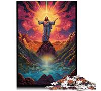 Puzzle da 1000 pezzi per adulti, Brasile, Gesù Salvatore, interessante puzzle per ridurre lo stress, opera d'arte regalo per adolescenti dai 14 anni in su, 26 x 38 cm