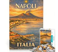 Puzzle da 1000 pezzi per adulti Bring Napoli Home | 38x26cm Giochi divertenti e antistress con pezzi di forma casuale che si incastrano perfettamente.