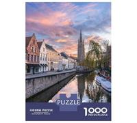 Puzzle Da 1000 Pezzi Per Adulti Bruges in Coordinates Puzzle Per Adolescenti Gioco Rompicapo Migliora La Memoria Sfida Educativa 70x50cm/1000pcs